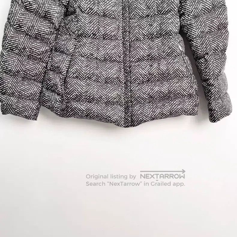 Max Mara Black and White Texture Puffer Jacket