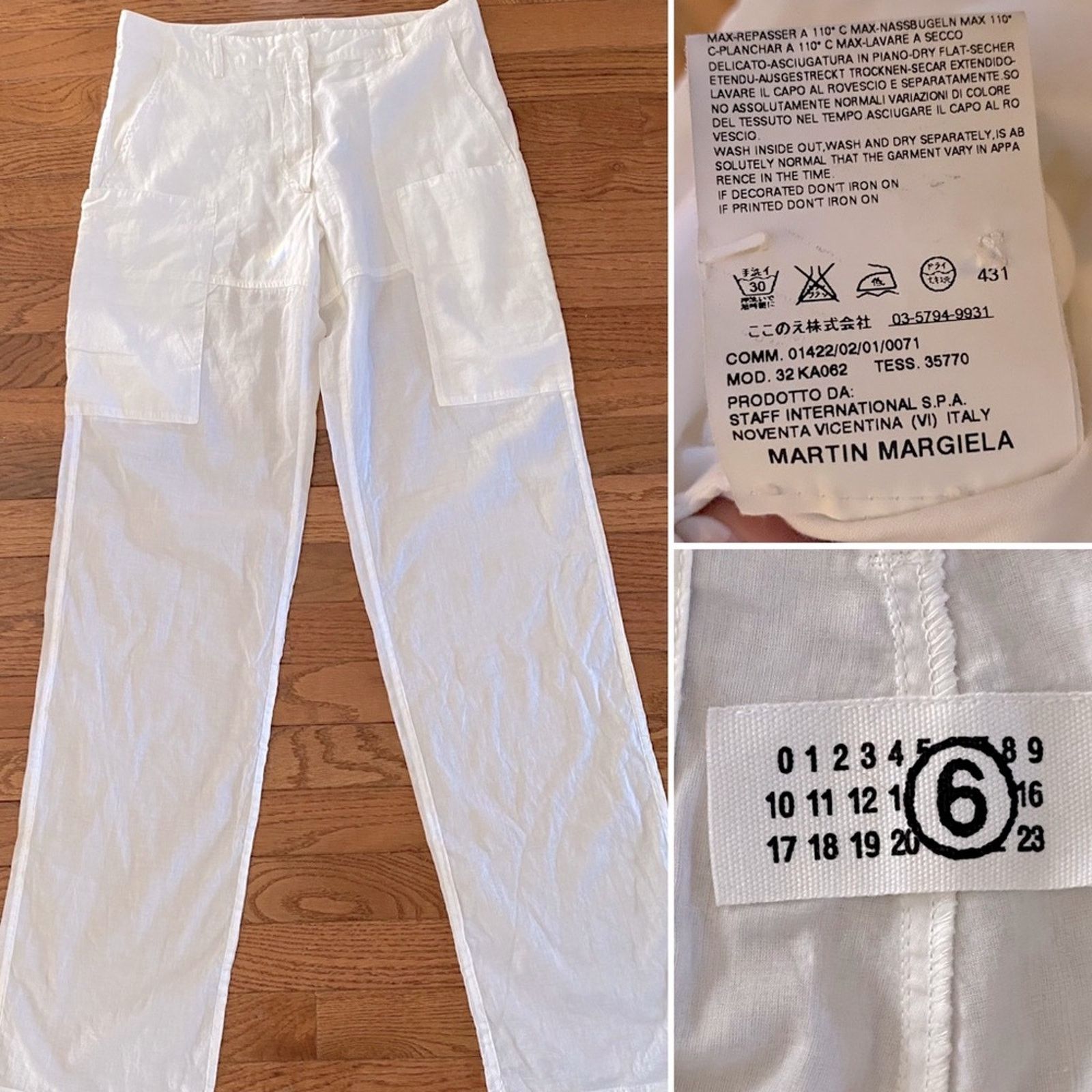 Martin Maison Margiela MM6 Couture Sheer Wht Pant IT40 US4