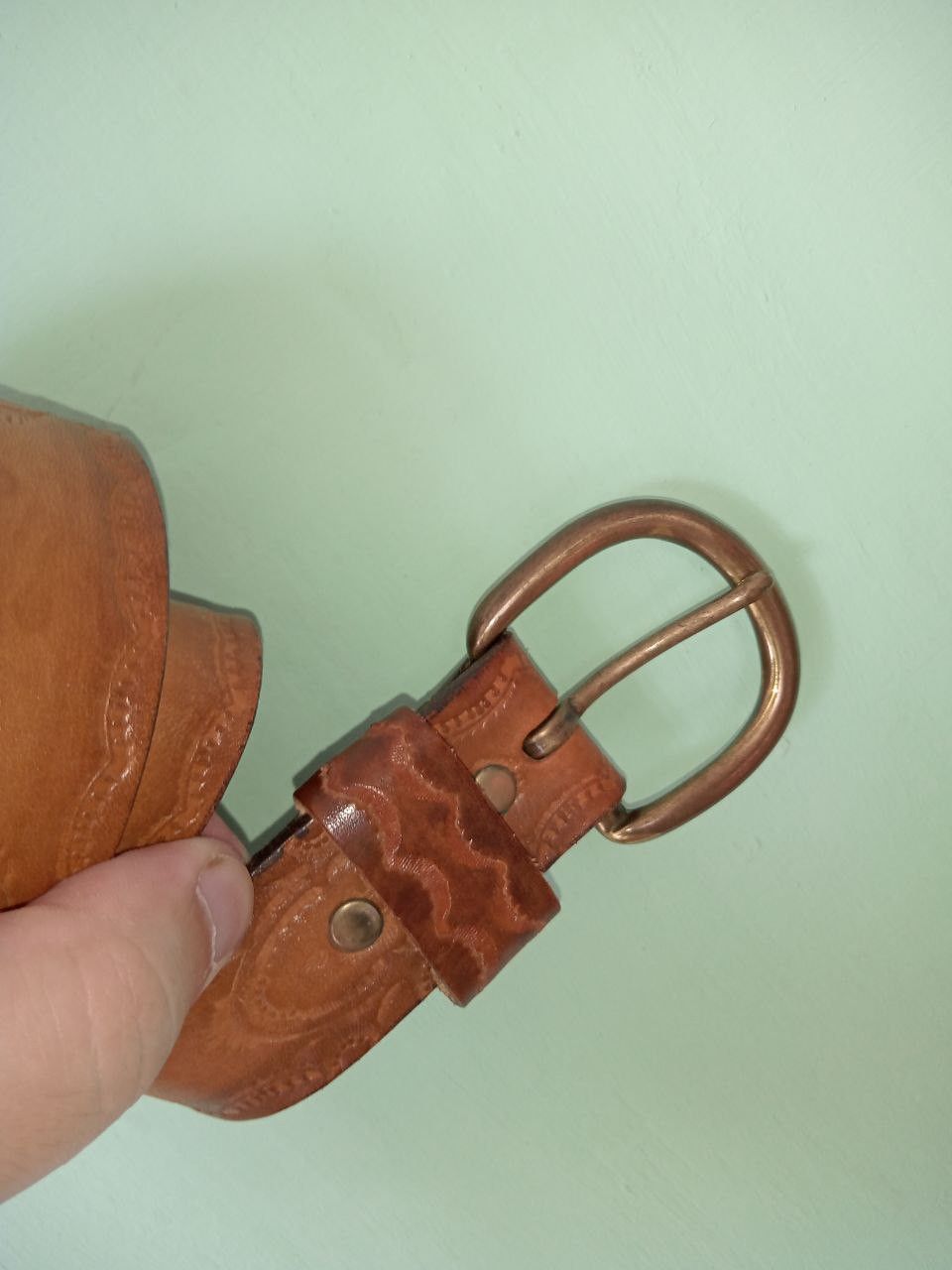 Other Chaucer harness leather belt. Made in USA. Size ONE SIZE - 4 Thumbnail