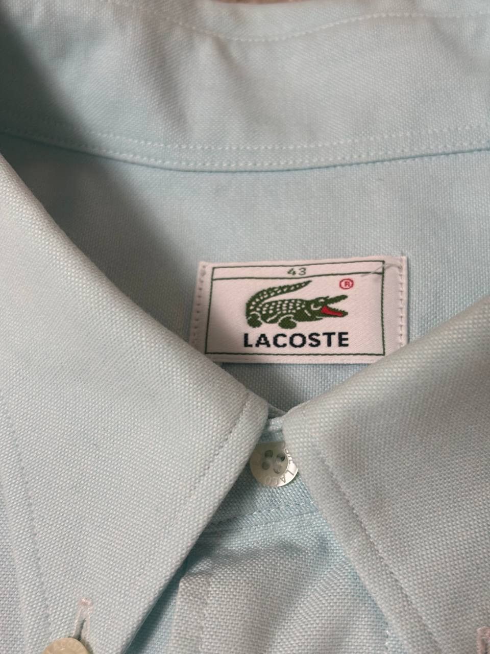 Lacoste Lacoste Men's classic blue short-sleeved shirt Size US XXL / EU 58 / 5 - 5 Thumbnail