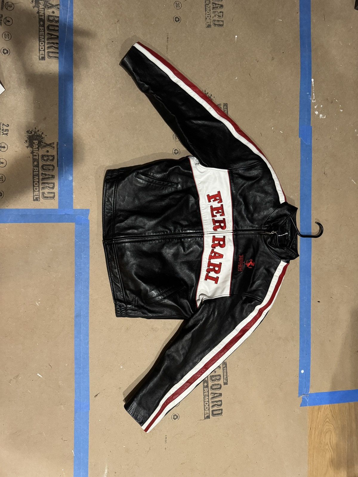 Vintage Ferrari Leather Zip Up Jacket Size US L / EU 52-54 / 3 - 1 Thumbnail