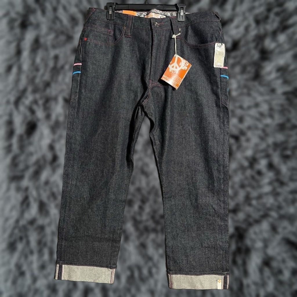CO VINTAGE Indigo Red Denim Co Jeans Sz 38X31 Baggy Skater Hip Hop Streetwear Y2K Size US 38 / EU 54 - 1 Thumbnail