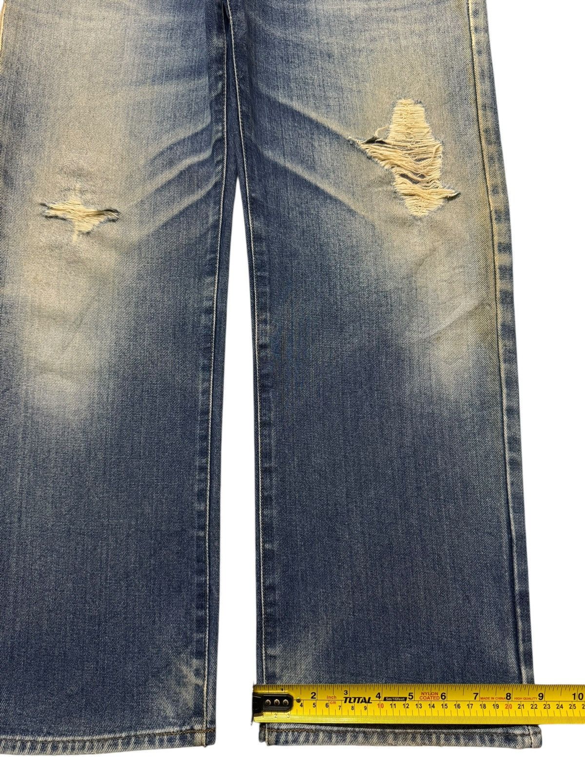 Kapital Vintage Y2K Japanese Brand Faded Blue Distressed Straight Size US 34 / EU 50 - 13 Thumbnail