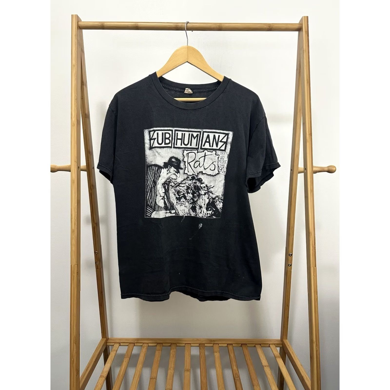 Vintage VTG Subhumans Punk Rock Band Concert Promo Faded Worn Black T-Shirt Size L Size US L / EU 52-54 / 3 - 2 Thumbnail