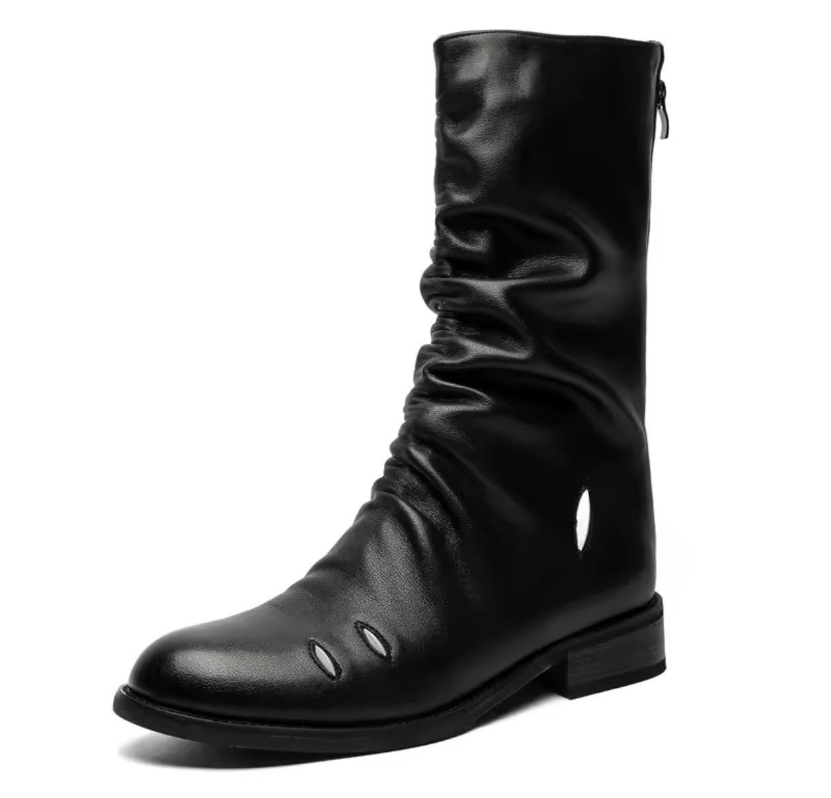 Genuine Leather Genuine Real Leather Designer Black Outdoor Boots Size US 11 / EU 44 - 2 Thumbnail