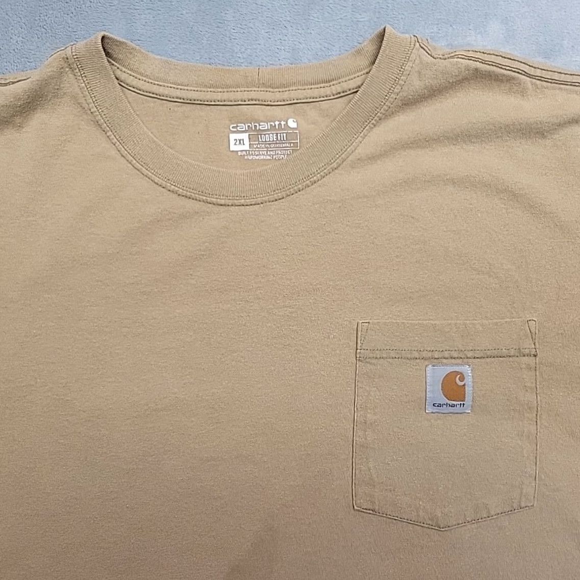 Carhartt Carhartt Shirt Mens 2XL Brown Loose Fit Short Sleeve Crewneck Pocket Tee K87 Size US XXL / EU 58 / 5 - 4 Thumbnail