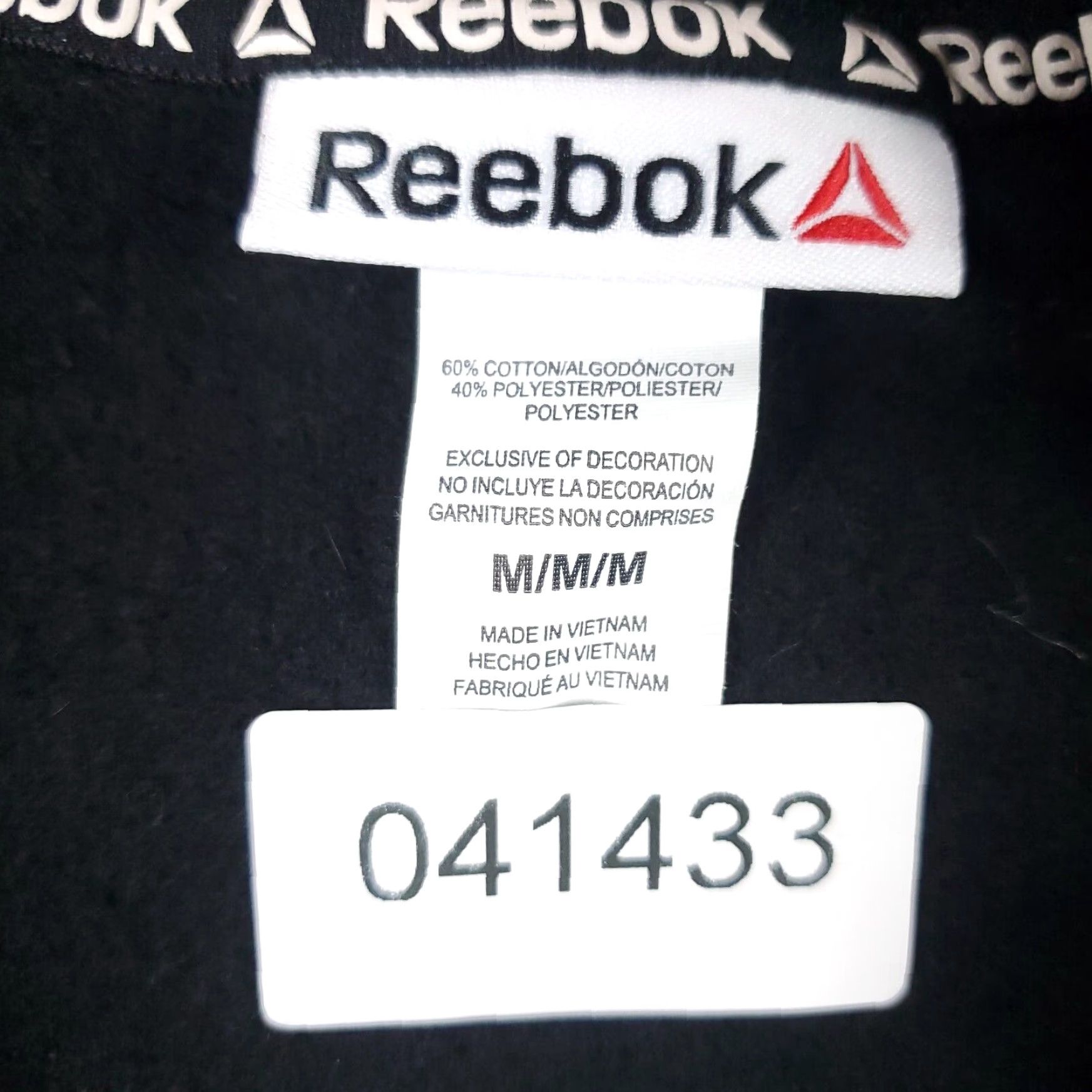 Reebok Reebok Womens Medium Black 1/4 Zip Crew Neck Pullover Sweater Cotton Blend Size M / US 6-8 / IT 42-44 - 8 Thumbnail