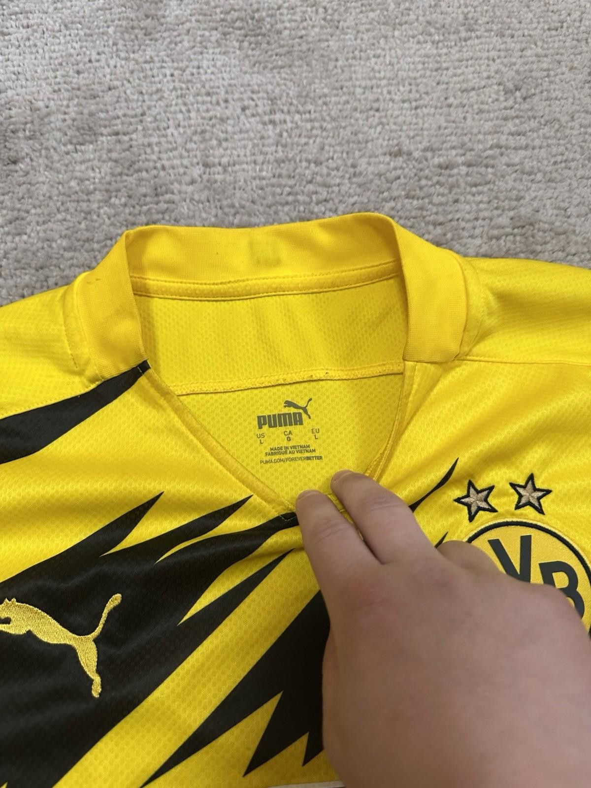 Puma BORUSSIA DORTMUND 2020 2021 HOE FOOTBALL SHIRT SOCCER JERSEY Size US L / EU 52-54 / 3 - 5 Thumbnail