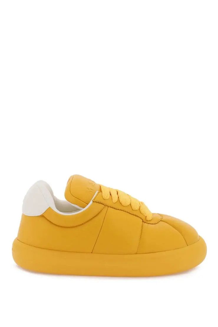 image of Marni O1S22I1N0324 Leather Bigfoot 2.0 Sneakers In Yellow/orange, Men's (Size 9)