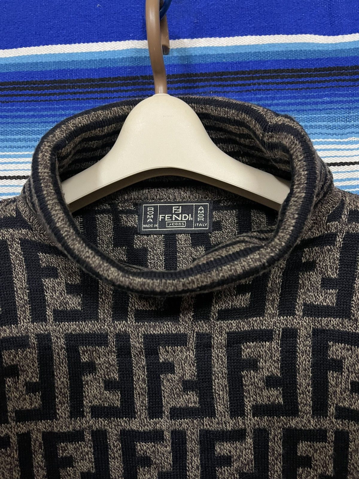 RARE Vintage Fendi Monogram Knitwear Sweaters Knitwear