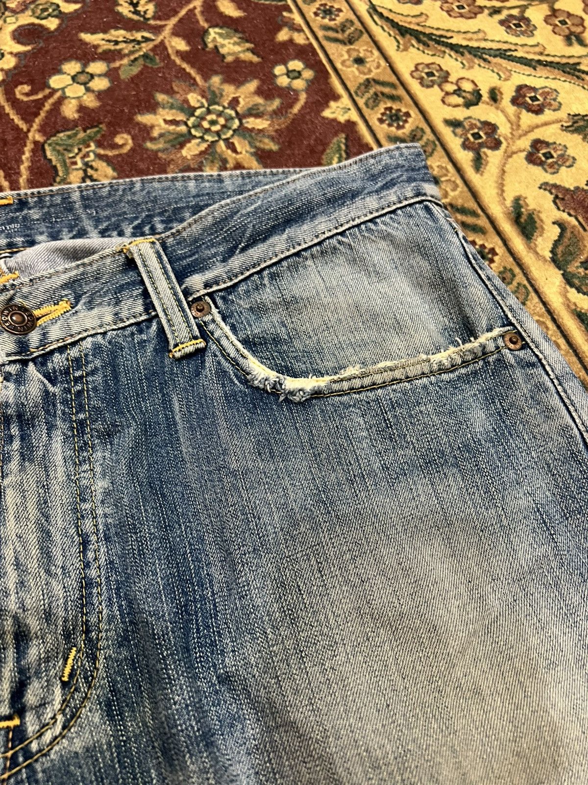 Edwin Vintage Edwin 503 Mud Wash Distress Jean Size US 37 - 17 Thumbnail