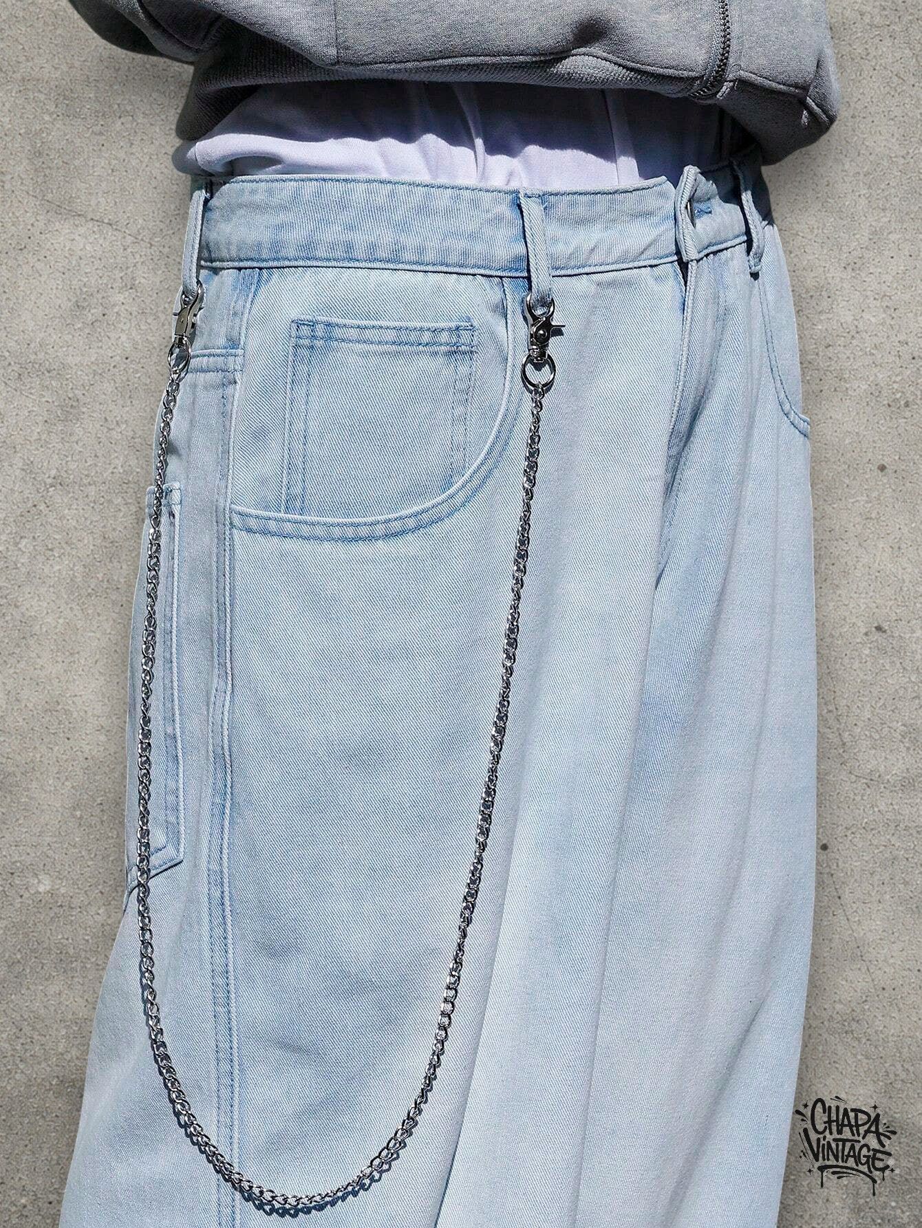 Vintage Baggy washed light jeans Size US 32 / EU 48 - 4 Thumbnail