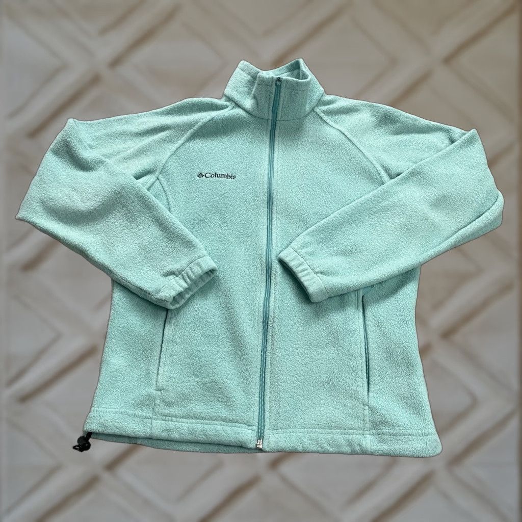 Vintage Columbia Benton Springs Fleece Jacket Womens Small Green Full Zip Outdoor Hiking Size S / US 4 / IT 40 - 1 Thumbnail