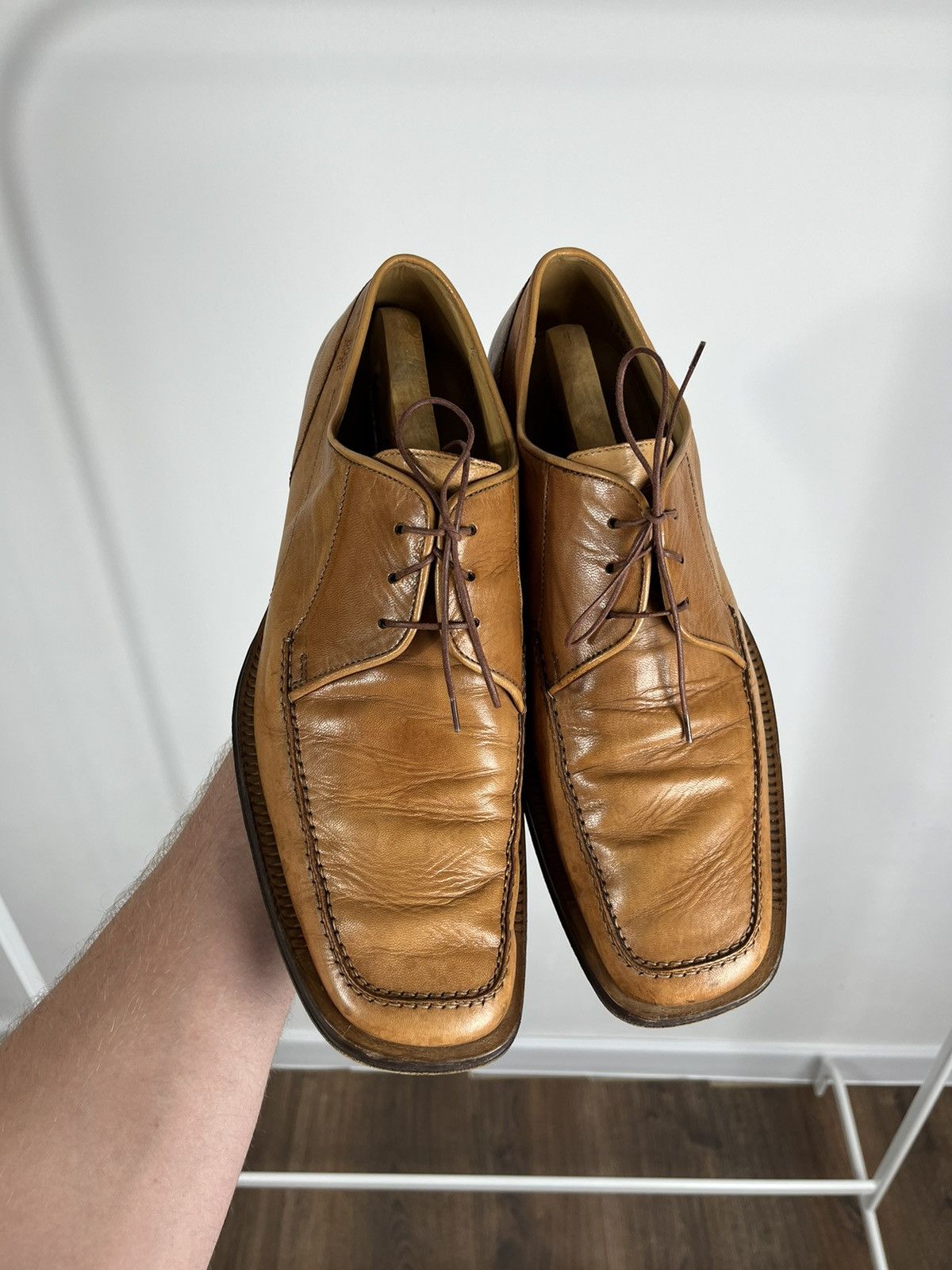 Hugo Boss × Leather × Vintage Vintage Brown Boots Classic Leather Classy Casual Shoes Size US 10 / EU 43 - 2 Thumbnail