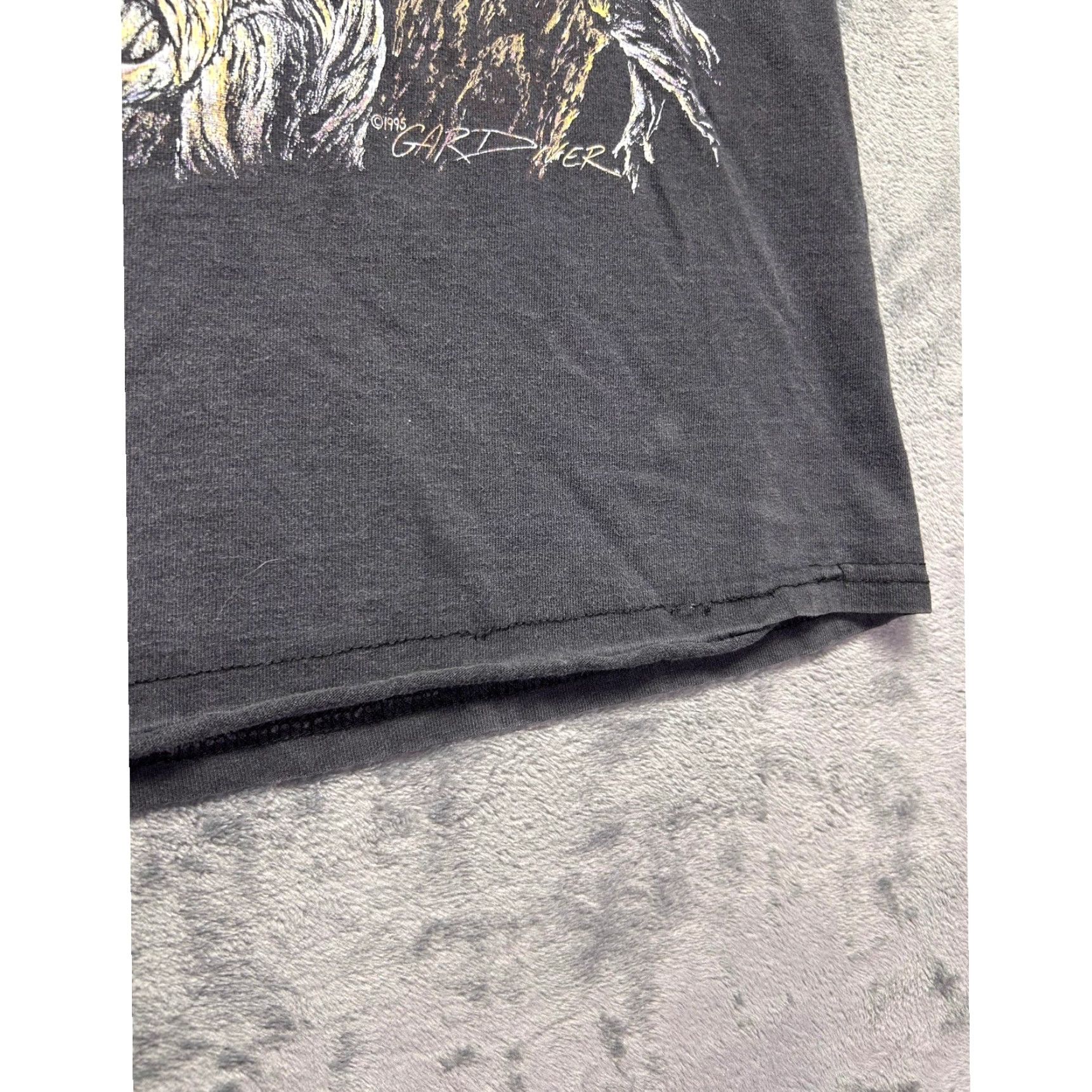 Tultex VINTAGE Bald Eagle AOP T Shirt Tultex Large Toronto Canada USA Made Shirt Mens L Black 90s Outdoor Animals Graphic Print USA Made Size US L / EU 52-54 / 3 - 7 Thumbnail