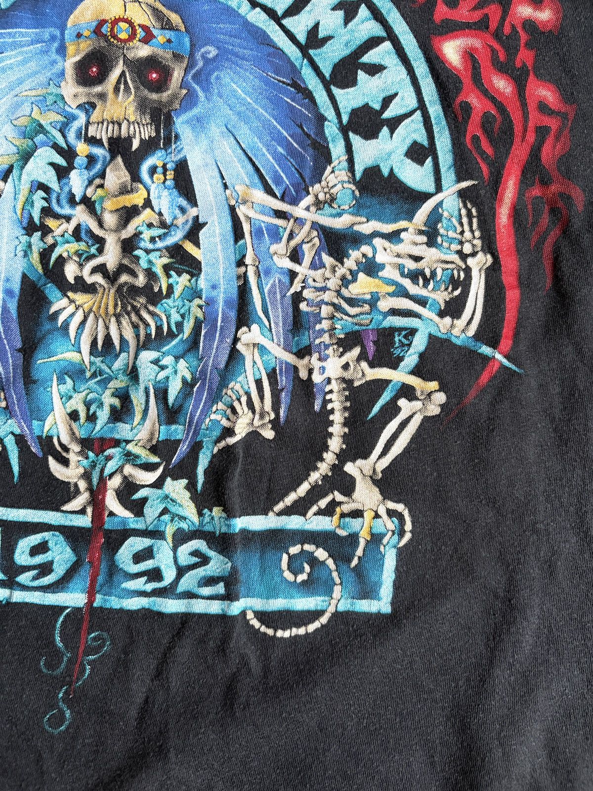 Vintage Vintage 1992 The Almighty 90s Tour Rock Band Fade T-Shirt Size US XL / EU 56 / 4 - 5 Thumbnail