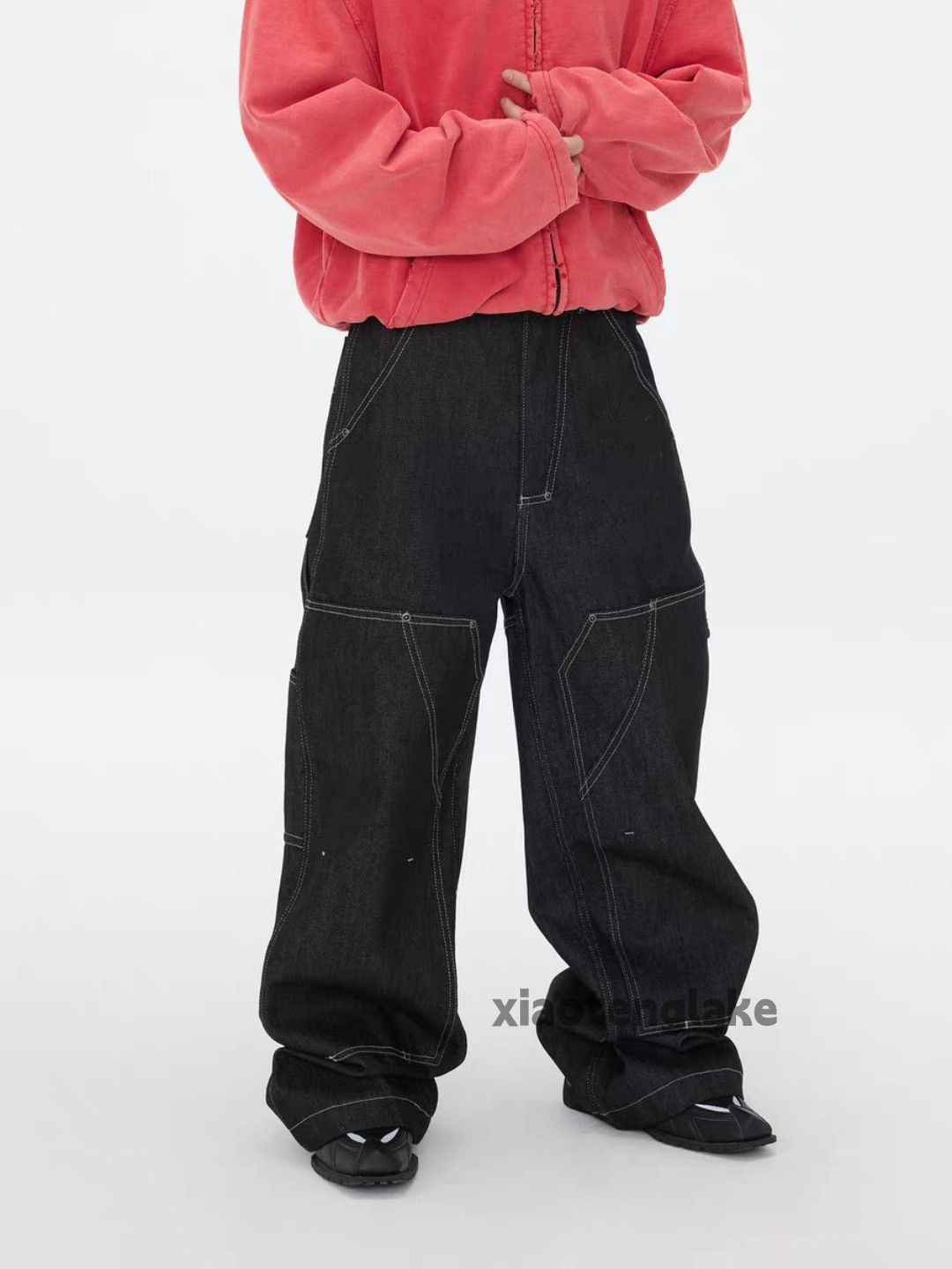 Jean zx vintage loose baggy double knee carpenter cargo jeans Size US 32 / EU 48 - 2 Thumbnail