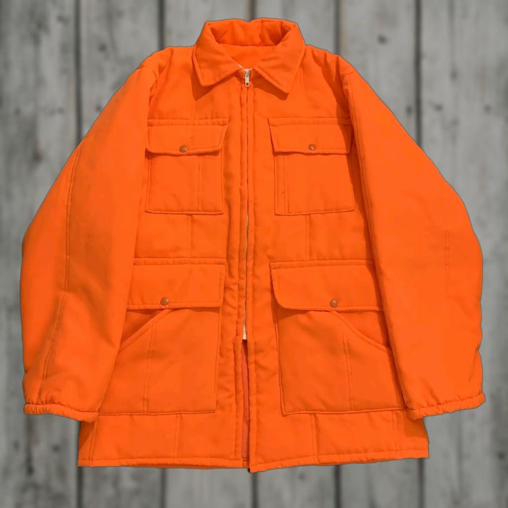 Vintage VINTAGE Johnson Garment Hunting Coat Mens Large Blaze Orange Jacket Size US L / EU 52-54 / 3 - 1 Thumbnail