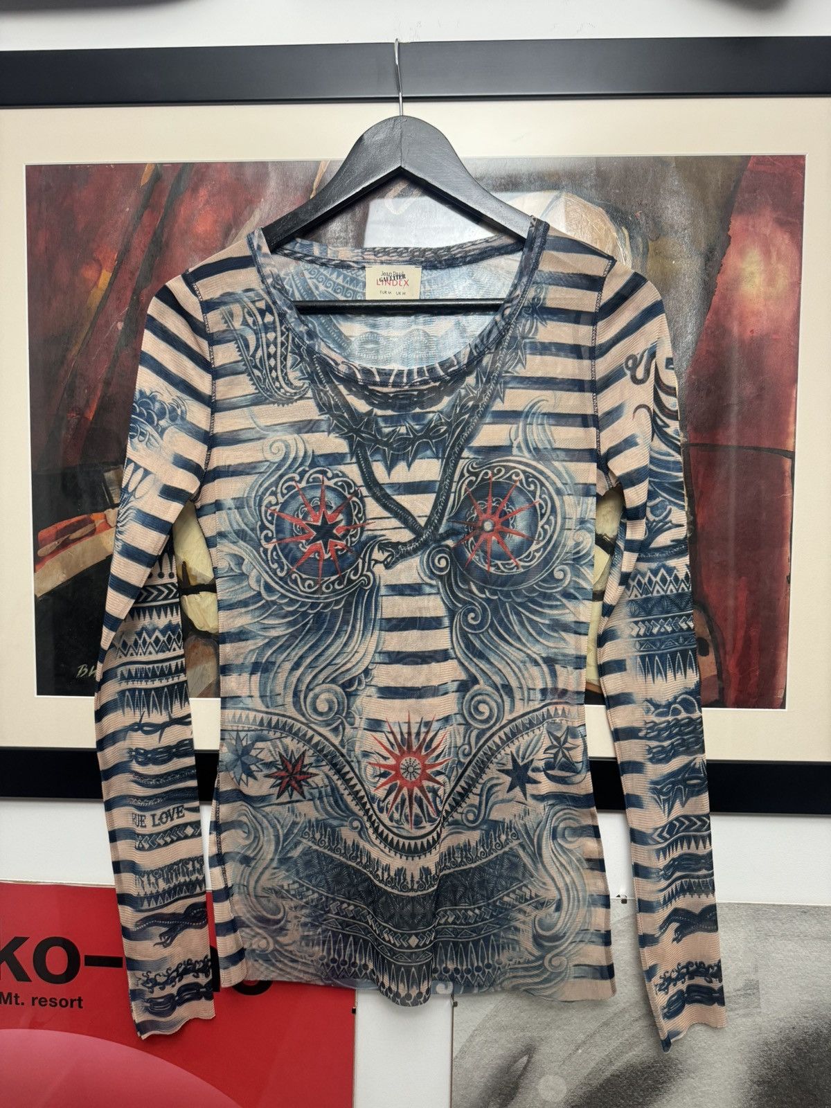 Jean Paul Gaultier Jean Paul Gaultier Lindex Set Tattoo Mesh Top + Leggins Size M / US 6-8 / IT 42-44 - 3 Thumbnail