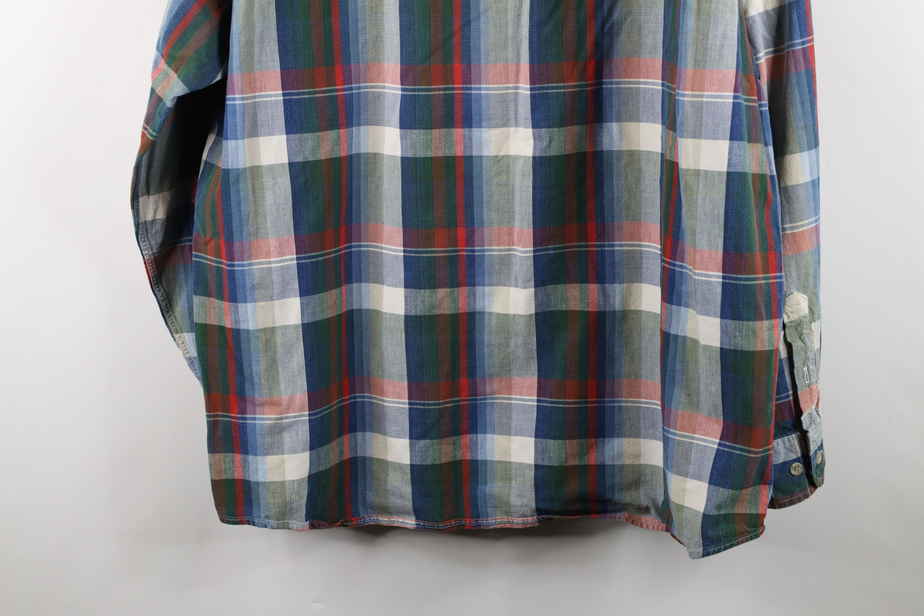 Vintage Vintage 90s Streetwear Rainbow Plaid Collared Button Shirt Size US XXL / EU 58 / 5 - 13 Thumbnail