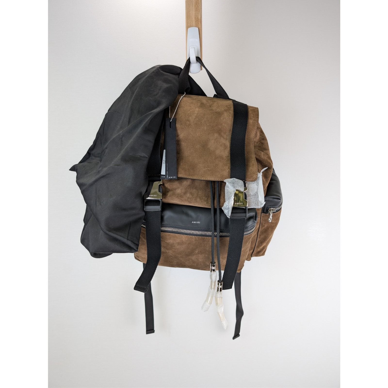 Amiri o1rshd1 Size: OS / Suede Rucksack Backpack in Tobacco Size ONE SIZE - 21 Thumbnail