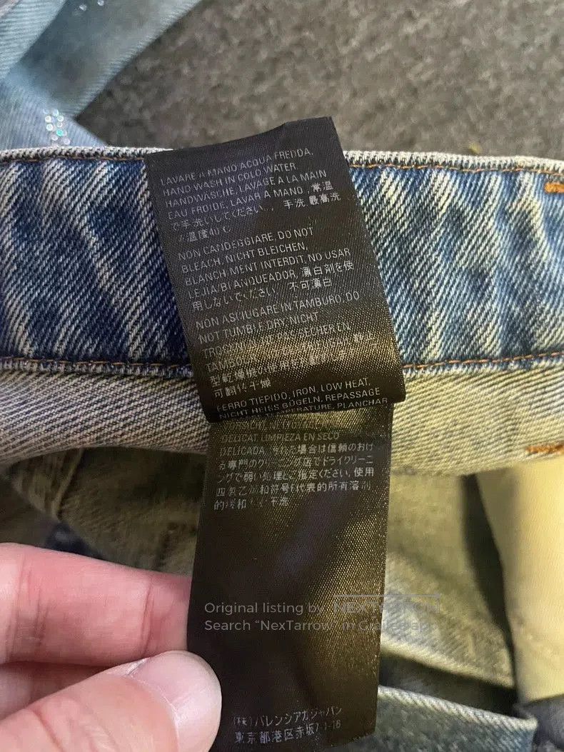Other Balenciaga Denim Jeans with Paris Tower Rhinestones. Size US 29 - 8 Thumbnail
