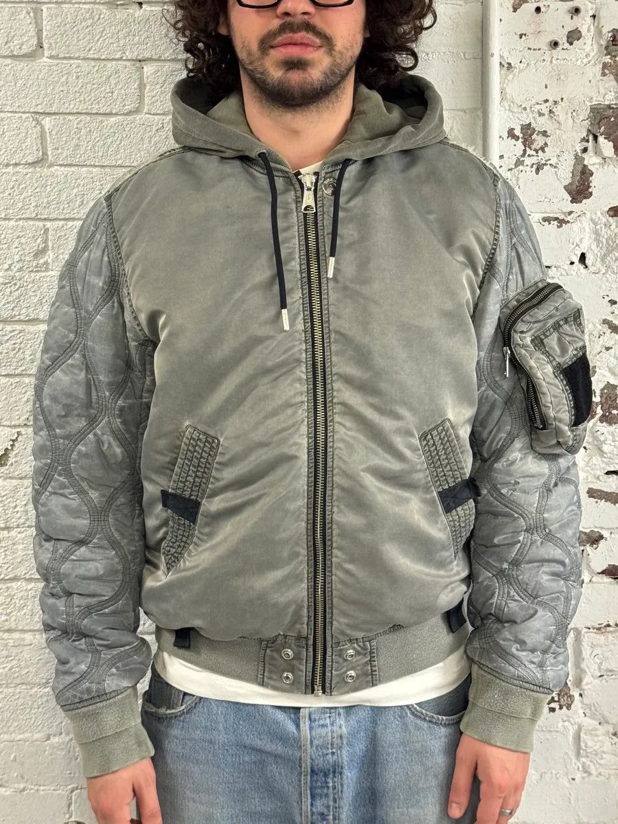 Diesel Diesel Astro Cargo Grey Bomber Jacket Size US M / EU 48-50 / 2 - 2 Thumbnail