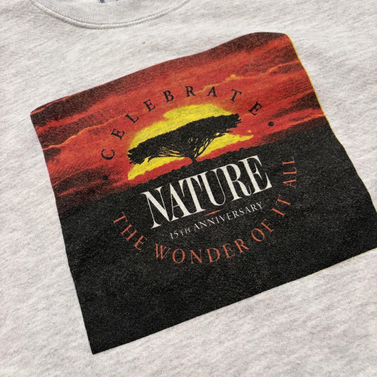 Lee Vtg Lee Celebrate Nature Sweatshirt XL Gray Fleece USA 90s Size US XL / EU 56 / 4 - 4 Thumbnail