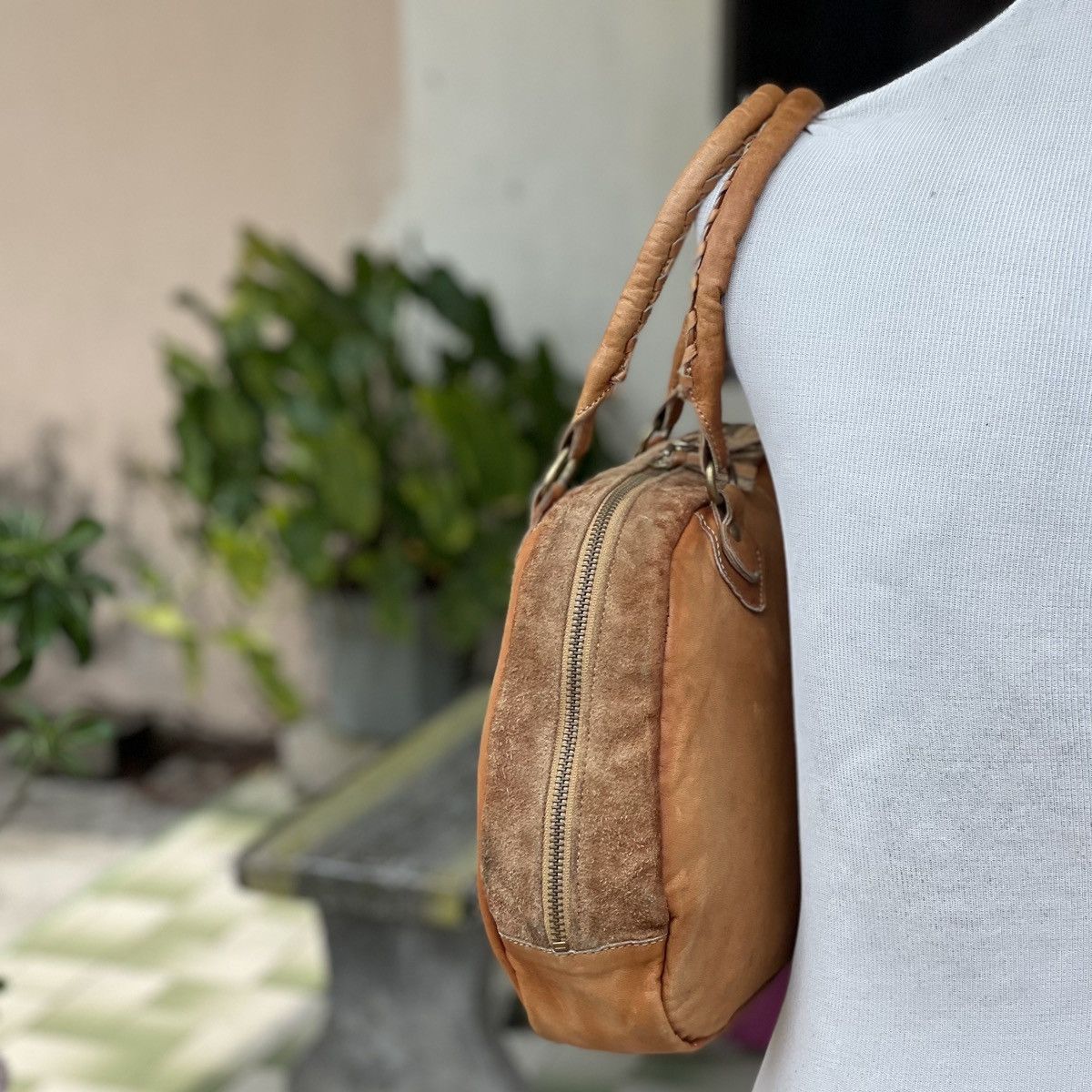 Japanese Brand × Leather Vintage Japan Leather Mini Handbag Size ONE SIZE - 5 Thumbnail