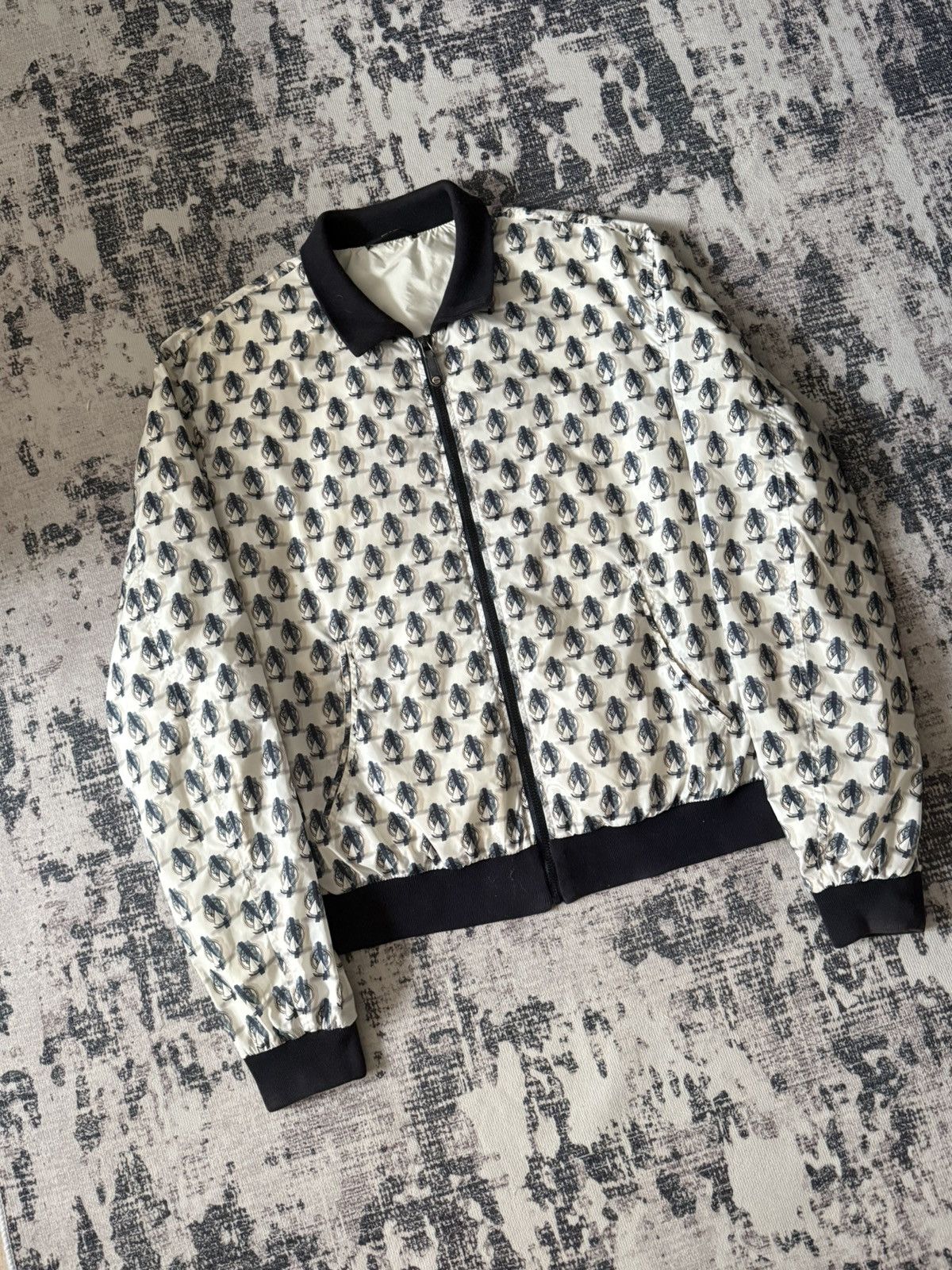 Gucci 🔥GUCCI MONOGRAM JACKET WHITE AND BLACK Size US L / EU 52-54 / 3 - 2 Thumbnail
