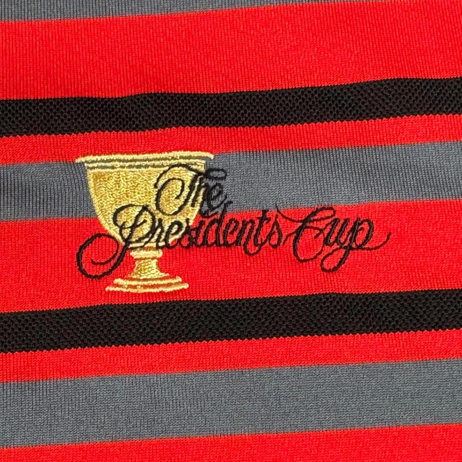 Nike Nike Golf President Cup Men's Small Dri-Fit Striped Red Size US S / EU 44-46 / 1 - 3 Thumbnail