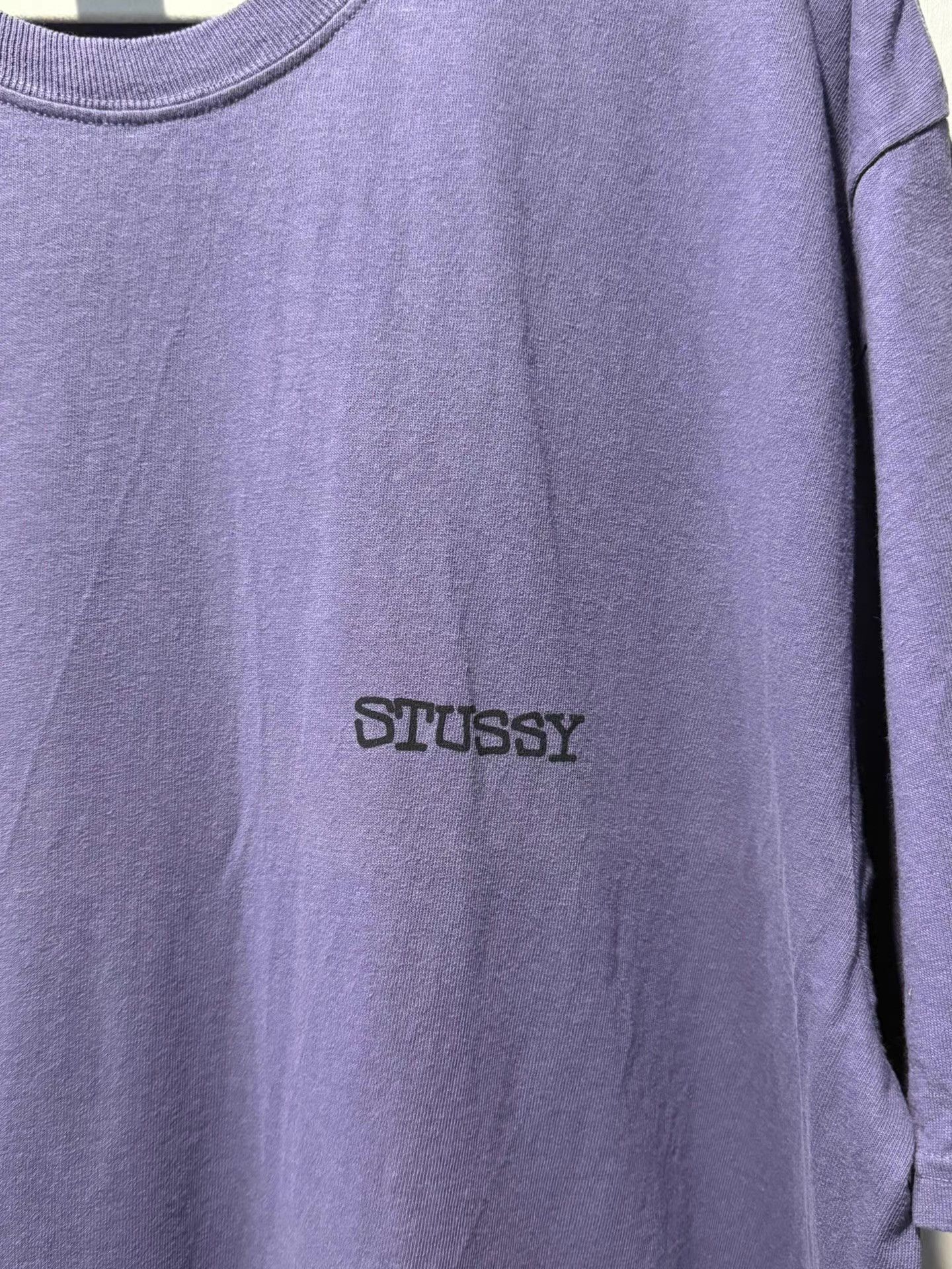 Stussy Stussy SS25 purple ribbed crew neckshort-sleeve T-shirt Ｑ20 Size US L / EU 52-54 / 3 - 2 Thumbnail