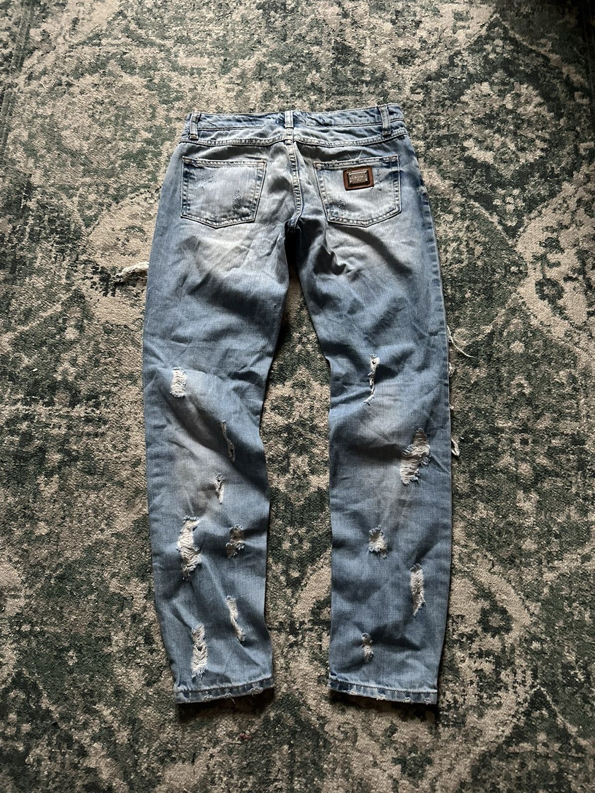 Dolce & Gabbana VINTAGE DOLCE&GABANA DISTRESSED WOMANS DENIM JEANS 26 RARE Size 26" / US 2 / IT 38 - 2 Thumbnail