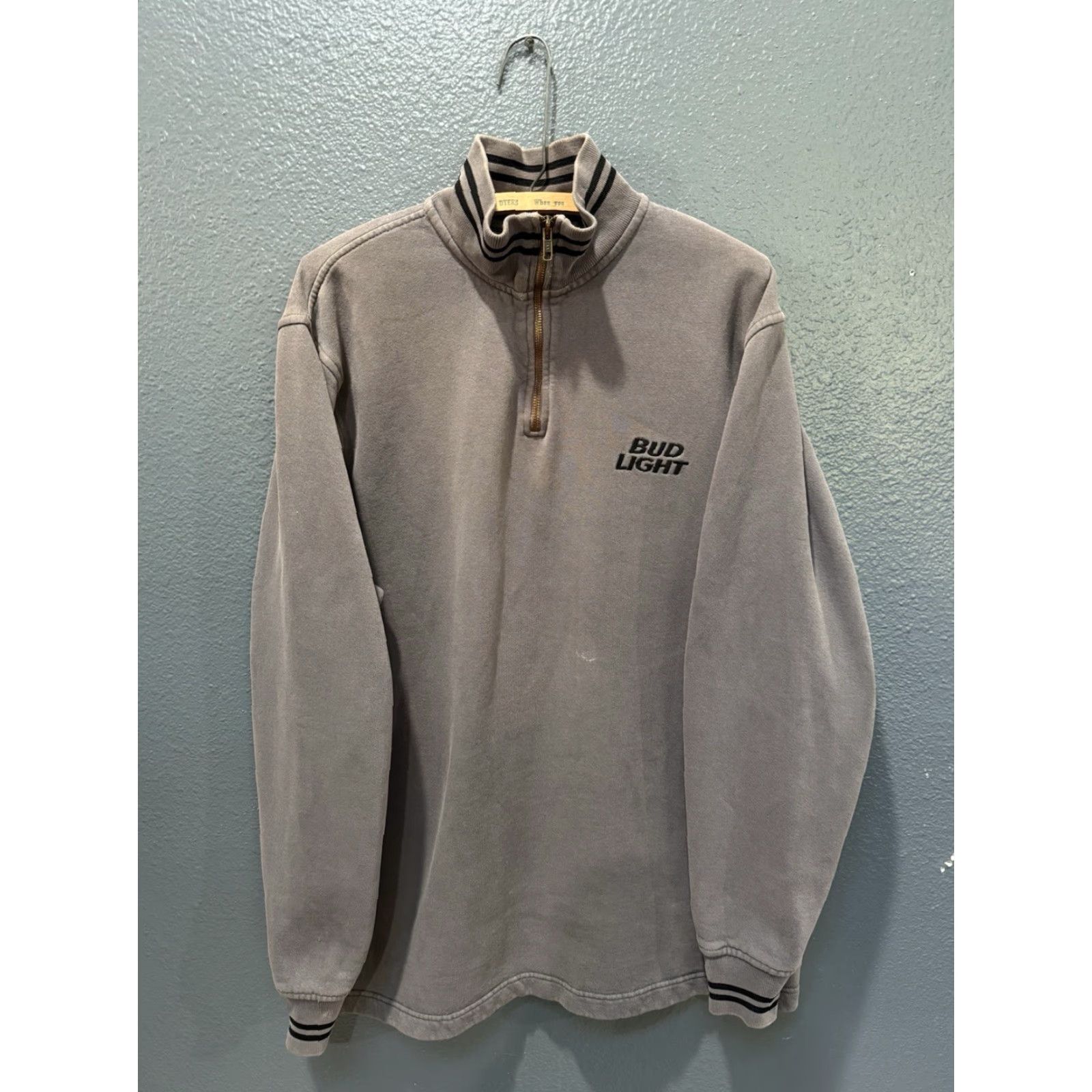 Vintage VINTAGE Bud Light Sweatshirt Gray Zip Quarter Large Mens L US Snowboard Team Y2K Size US L / EU 52-54 / 3 - 3 Thumbnail