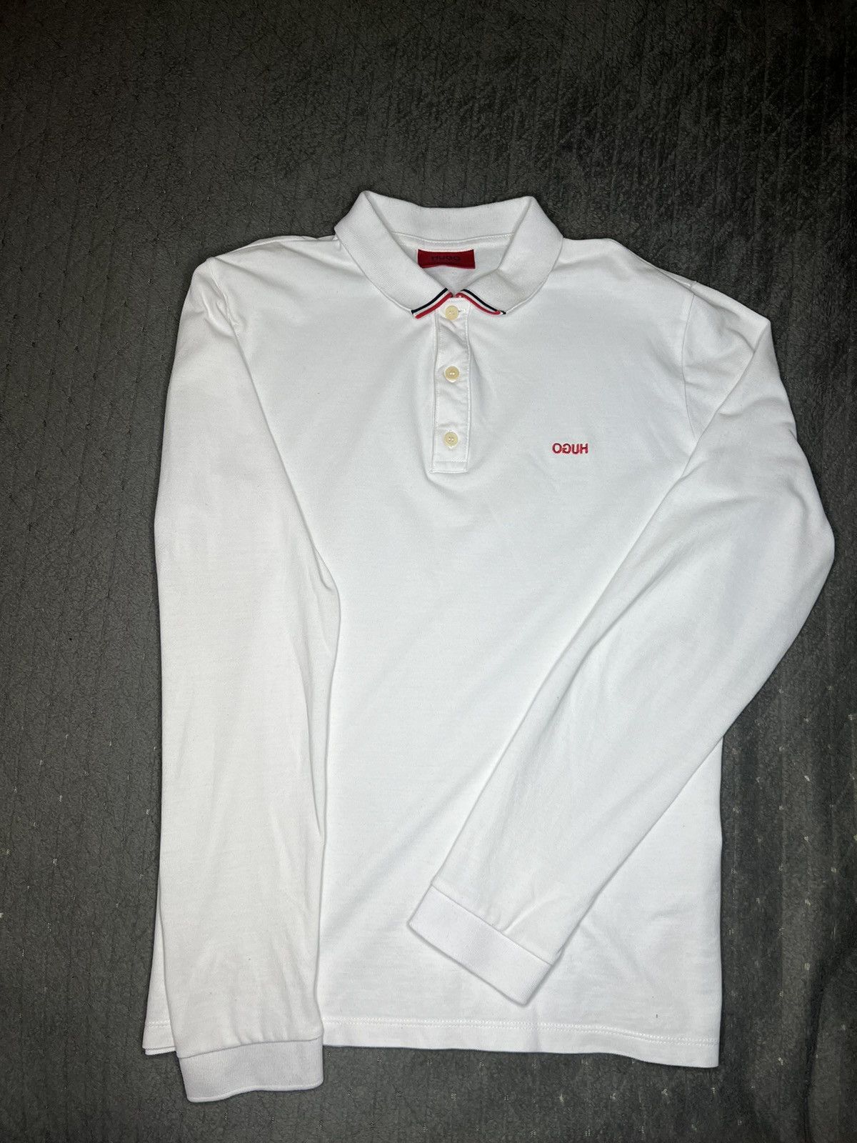 Hugo Boss White Hugo Boss Long Sleeve Shirt Size US S / EU 44-46 / 1 - 1 Thumbnail