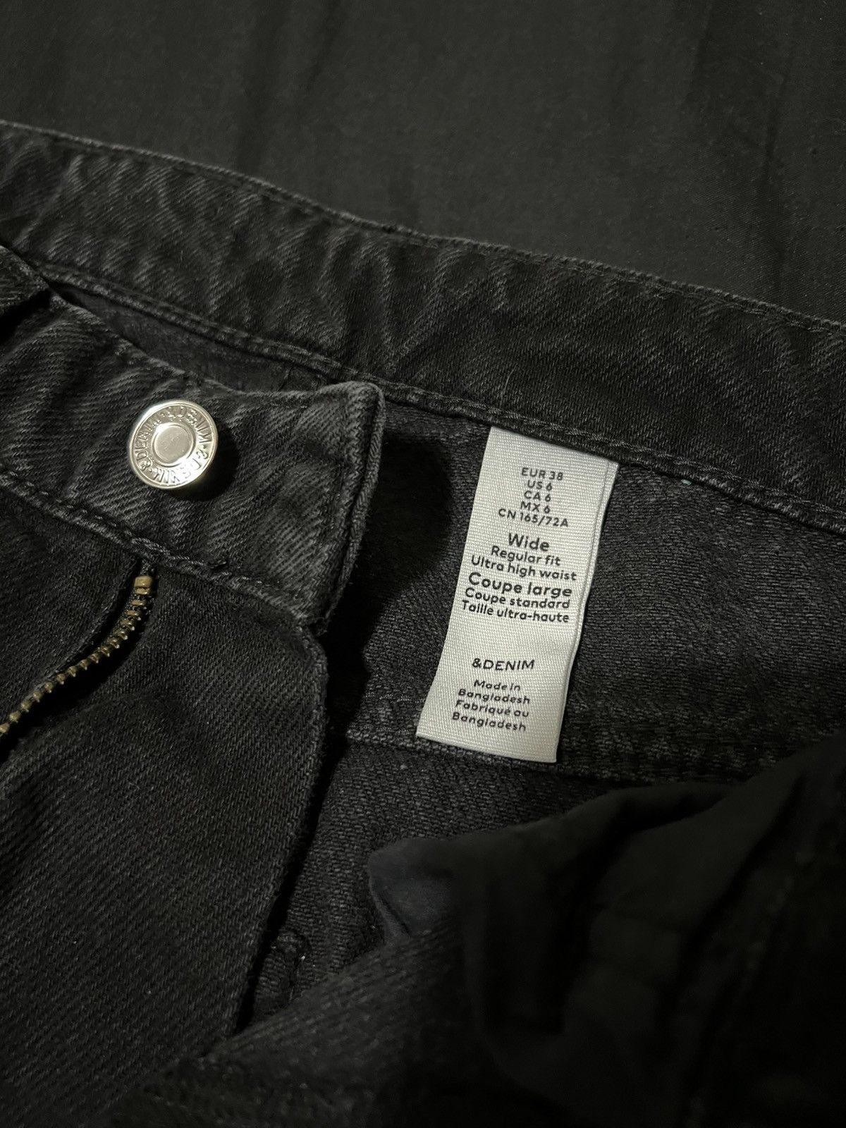 H&M Y2K Denim Black Jeans Size US 29 - 3 Thumbnail