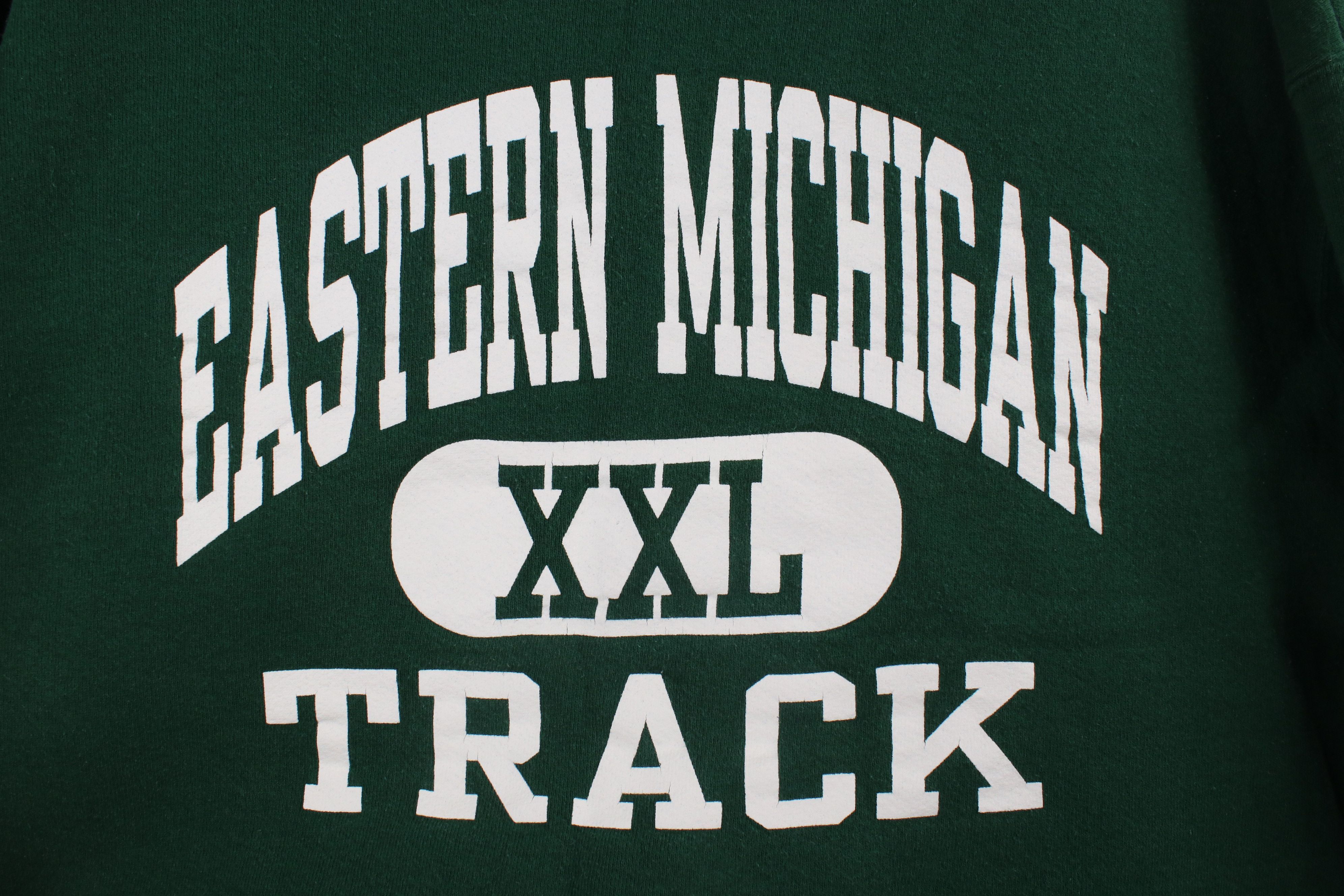 Vintage Vintage 90s Eastern Michigan University Track Sweatshirt USA Size US L / EU 52-54 / 3 - 4 Thumbnail