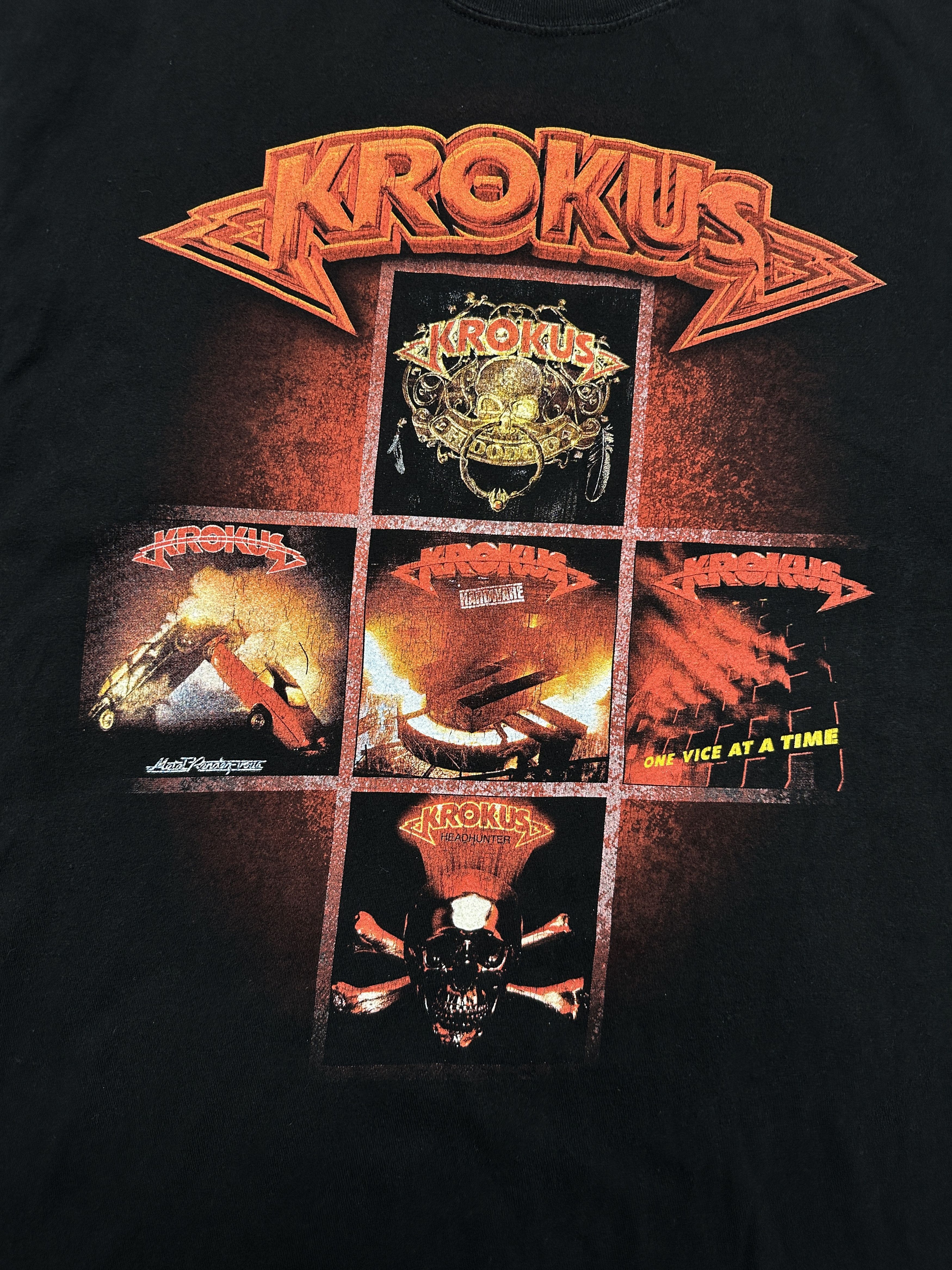 Band Tees × Vintage Krokus The Big Five European Tour Vintage Mens T-Shirt Size US XL / EU 56 / 4 - 3 Thumbnail