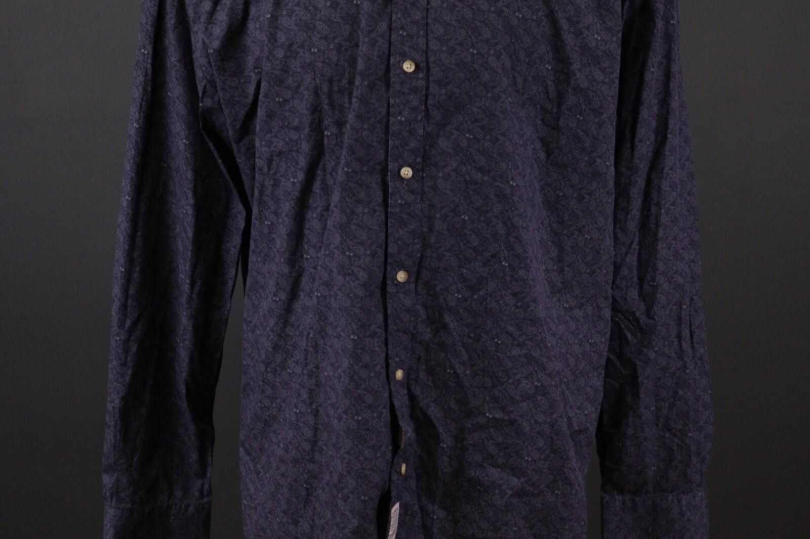 La Martina La Martina Slim Fit Blue Jacquard Paisley Shirt Size 3XL Size US XXL / EU 58 / 5 - 3 Thumbnail