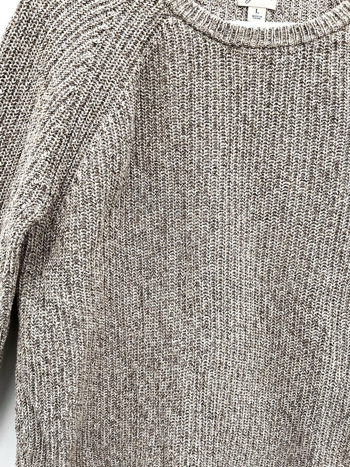 J.Crew J. Crew Sweater Mens Large Beige Crew Neck Knit Fisherman Size US L / EU 52-54 / 3 - 4 Thumbnail