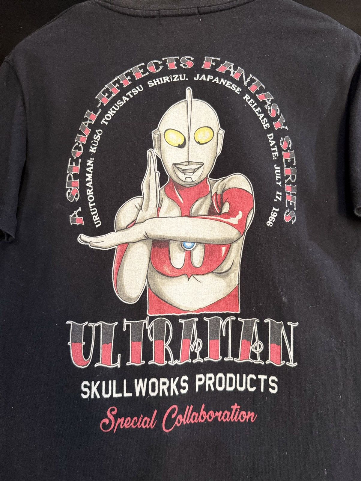 Anime × Japanese Brand × Vintage Vintage Ultraman X Skull Works Faded Pocket Tee Size US M / EU 48-50 / 2 - 2 Thumbnail