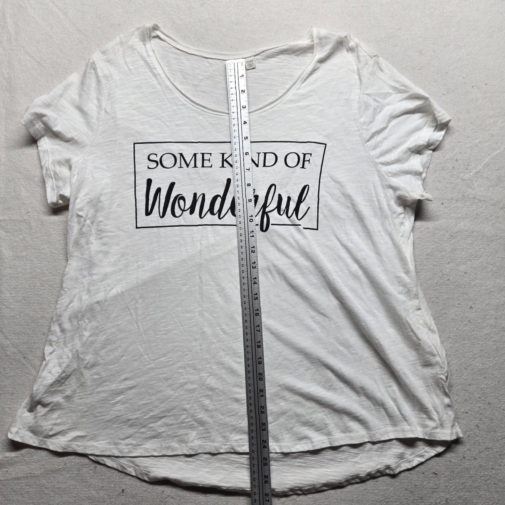 Vintage Cato Shirt Women's 18W Short Sleeve Pajama Top Some Kind Of Wonderful Glitter White Womens Size XXL / US 16-18 / IT 52-54 - 5 Thumbnail