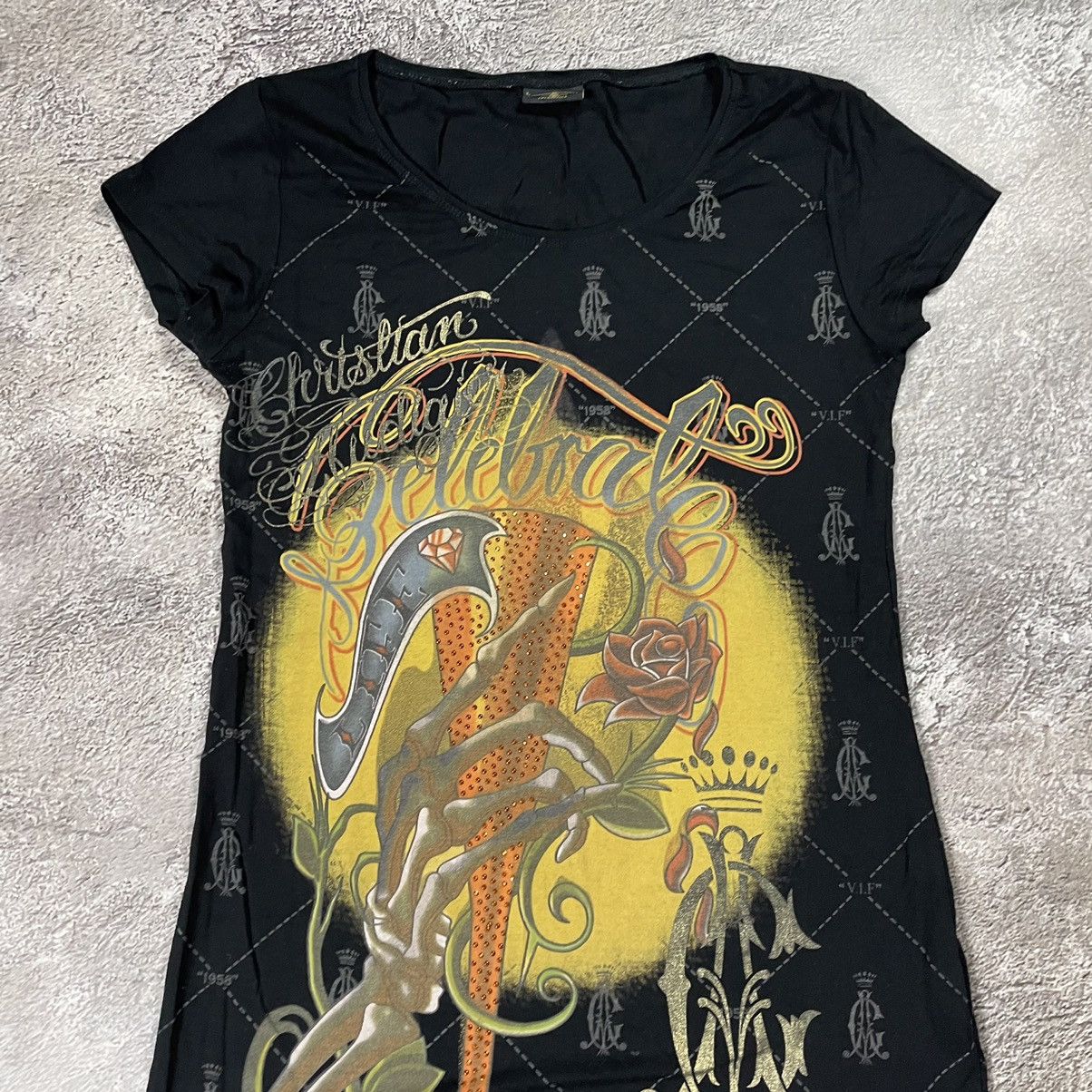 Band Tees VINTAGE Y2K ED HARDY CHRISTIAN AUDIGIER TEE ART ABSTRACT Size L / US 10 / IT 46 - 4 Thumbnail