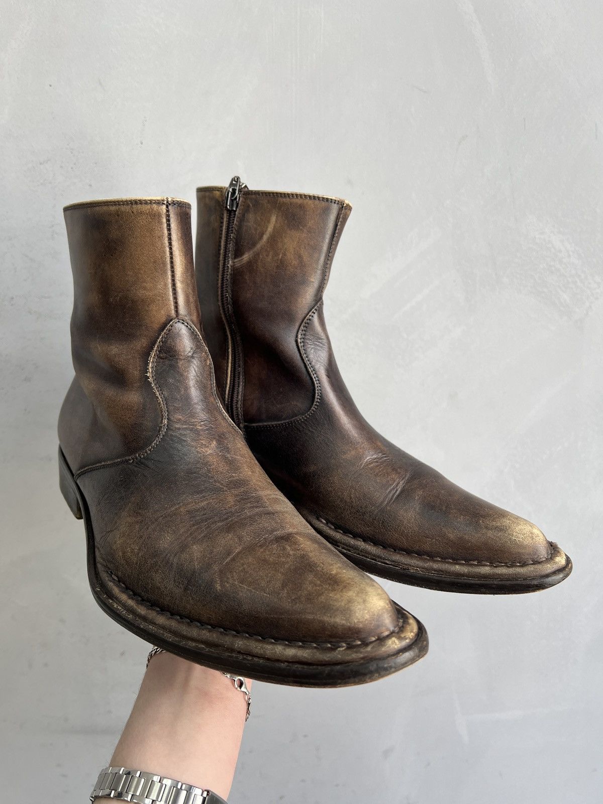 Dirk Bikkembergs Dirk Bikkembergs style leather ankle western moto boots Size US 9 / EU 42 - 2 Thumbnail