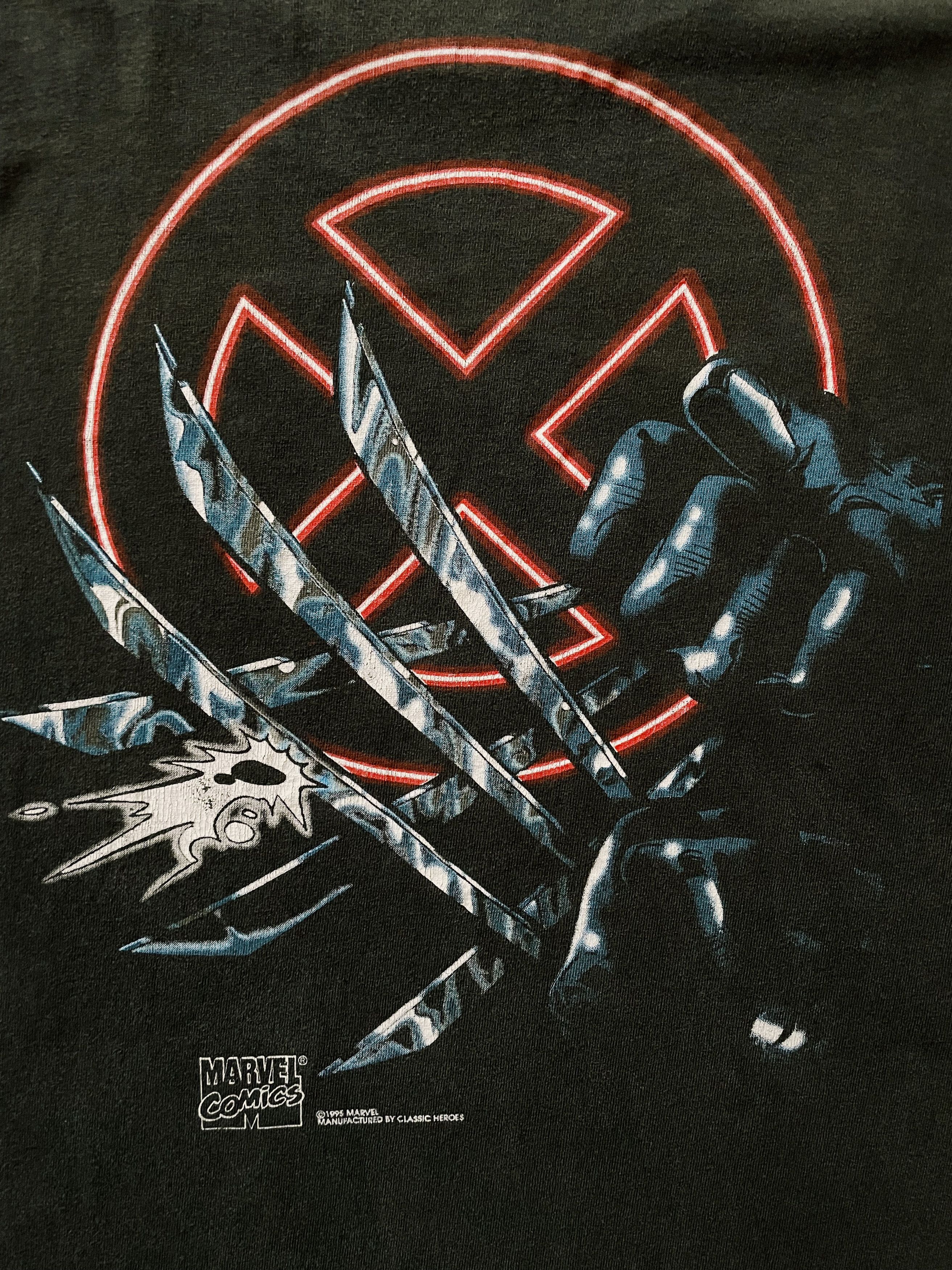 Marvel Comics × Vintage Vintage 1995 Marvel X-Men Wolverine T-shirt Black Size US L / EU 52-54 / 3 - 4 Thumbnail