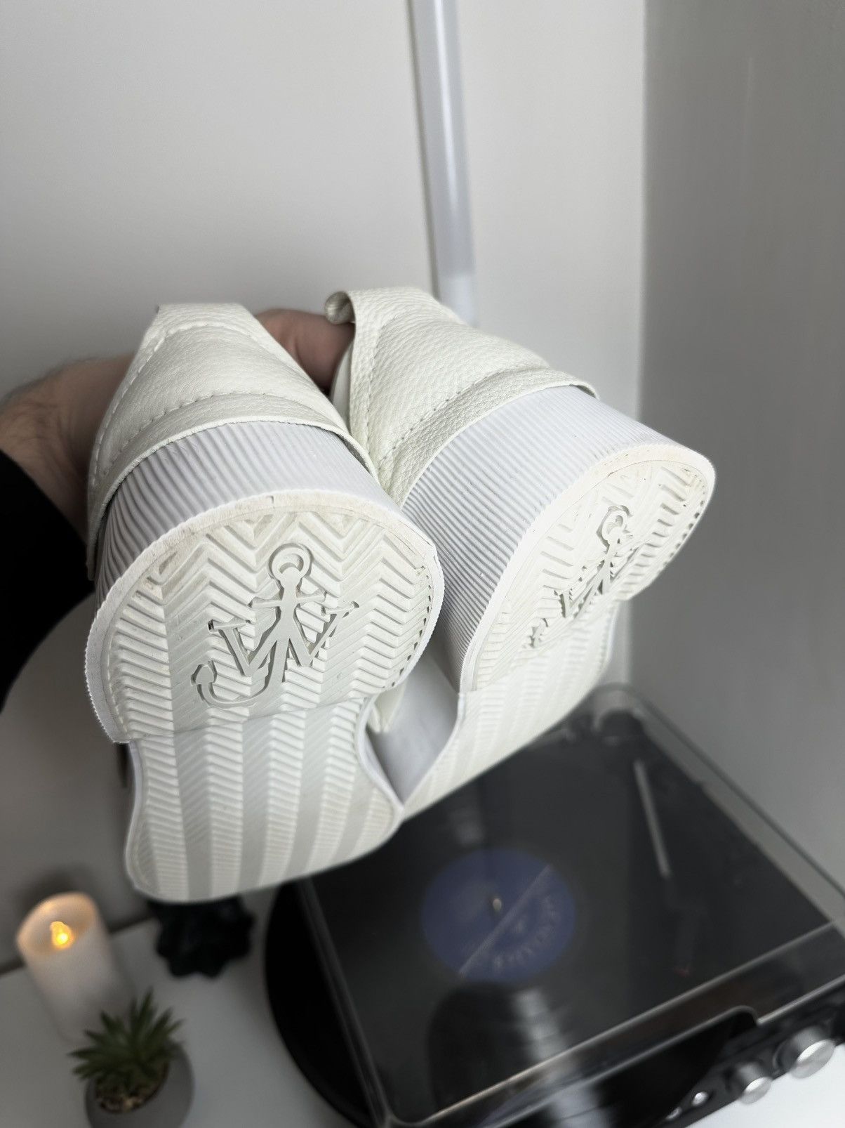 JW Anderson J.W. Anderson leather and canvas low top sneakers Size 39 Size US 9 / IT 39 - 10 Thumbnail