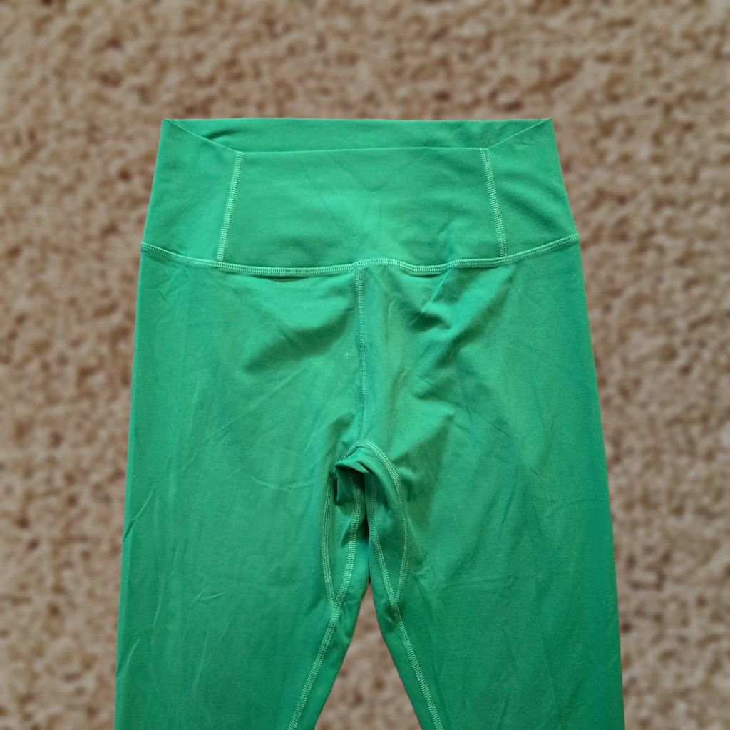 Free People Free People Leggings Womens Size L Green Cropped Stretch Athletic Open Ankle Yoga Activewear Stripeless? (Note: original has solid) Size 36" / US 14 / IT 50 - 1 Thumbnail