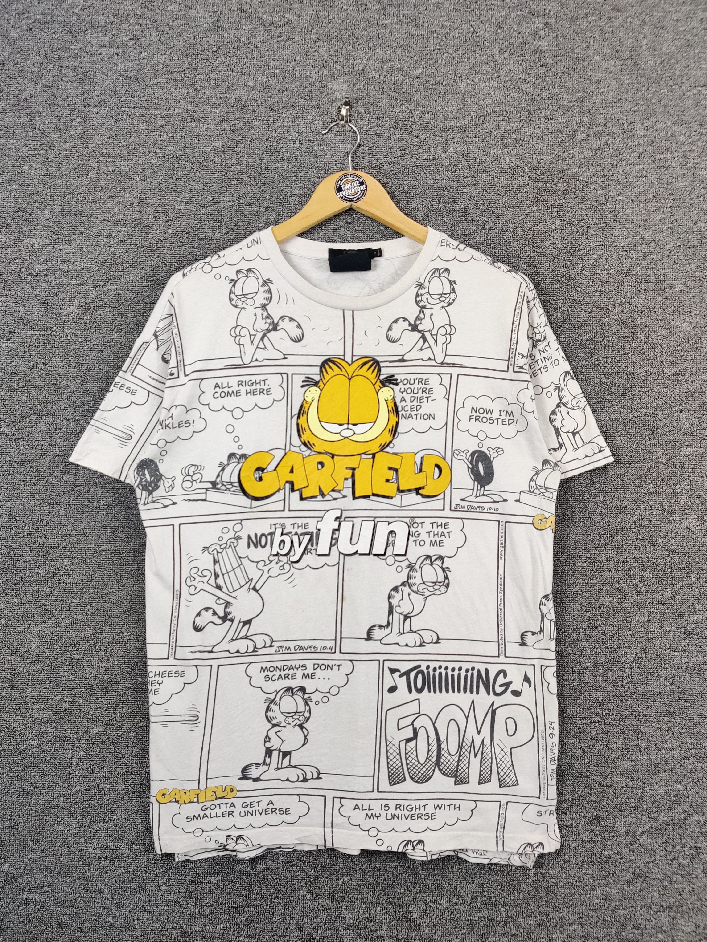 Vintage Garfield Cartoon Movie Fullprint Tee Tshirt