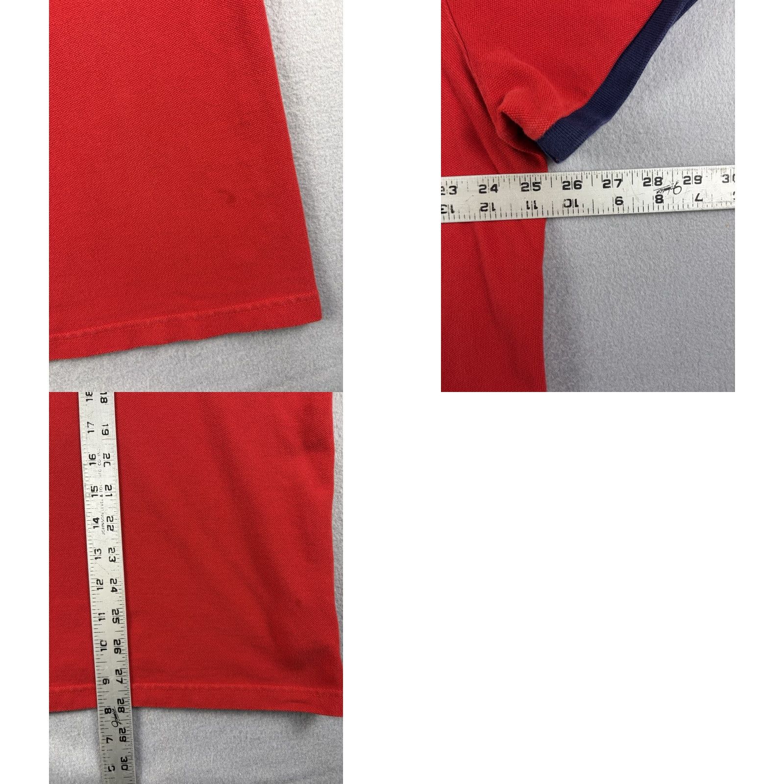 Ralph Lauren Ralph Lauren Polo Shirt Men XL Red Cotton Embroidered Polo Team Stitch Crew Neck Short Sleeve Size US XL / EU 56 / 4 - 8 Thumbnail