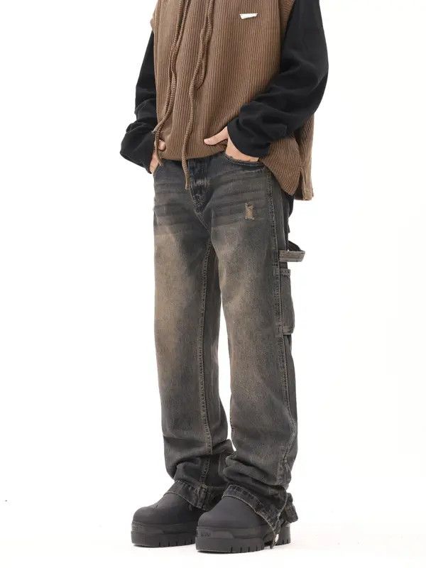 VIBE faded utility grunge carpenter jeans Size US 34 / EU 50 - 2 Thumbnail